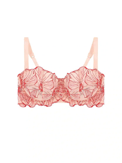 FleurOfEngland Rosa Embroidered Balcony Bra