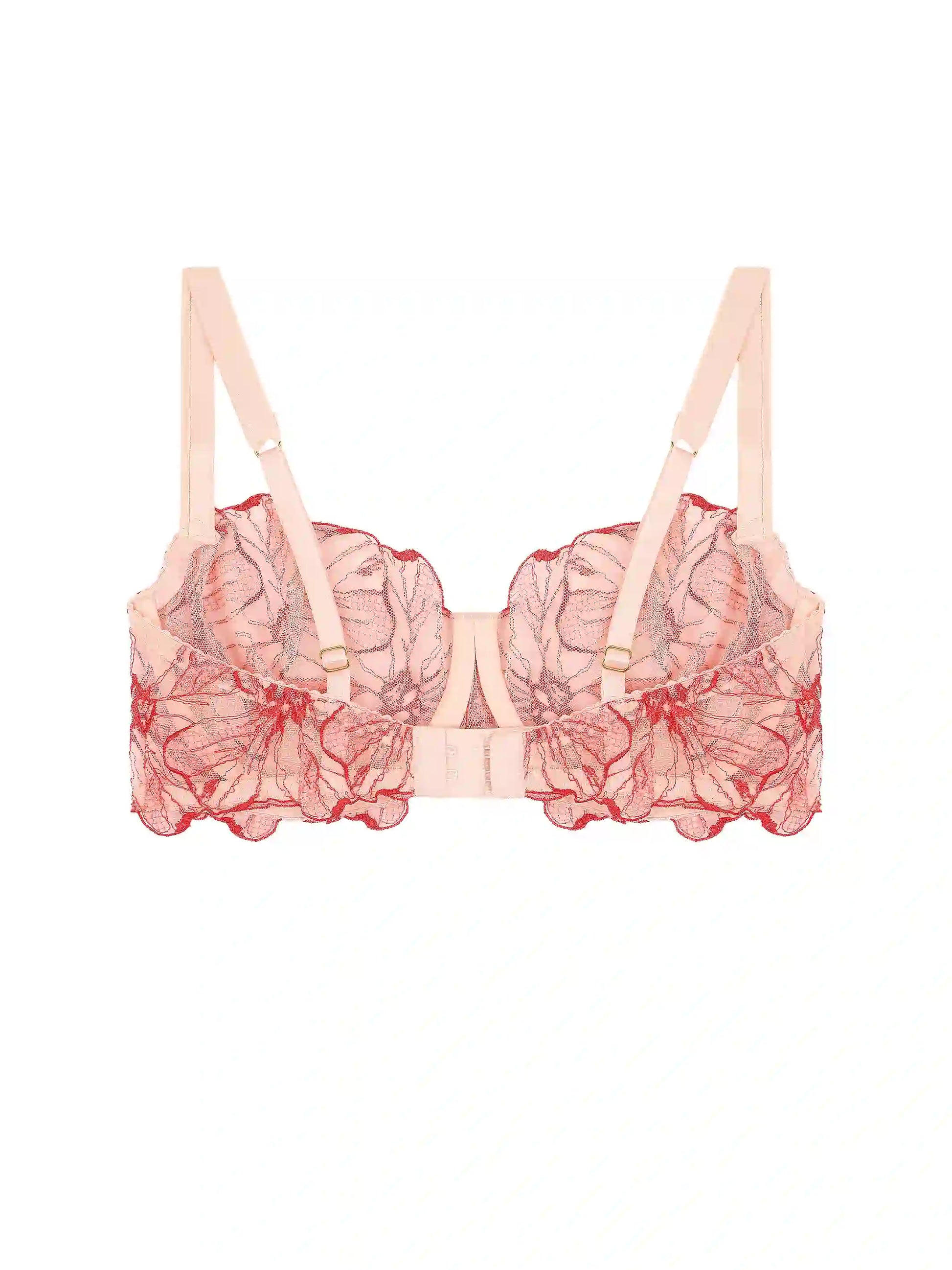 FleurOfEngland Rosa Embroidered Balcony Bra