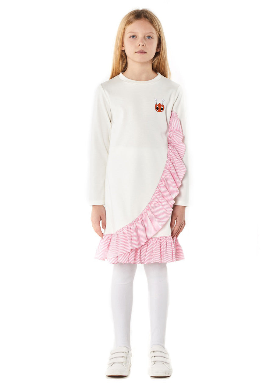 Owa Yurika Katya Girls Dress White