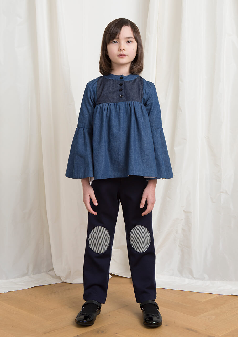 Owa Yurika Jackie girls navy trouser 