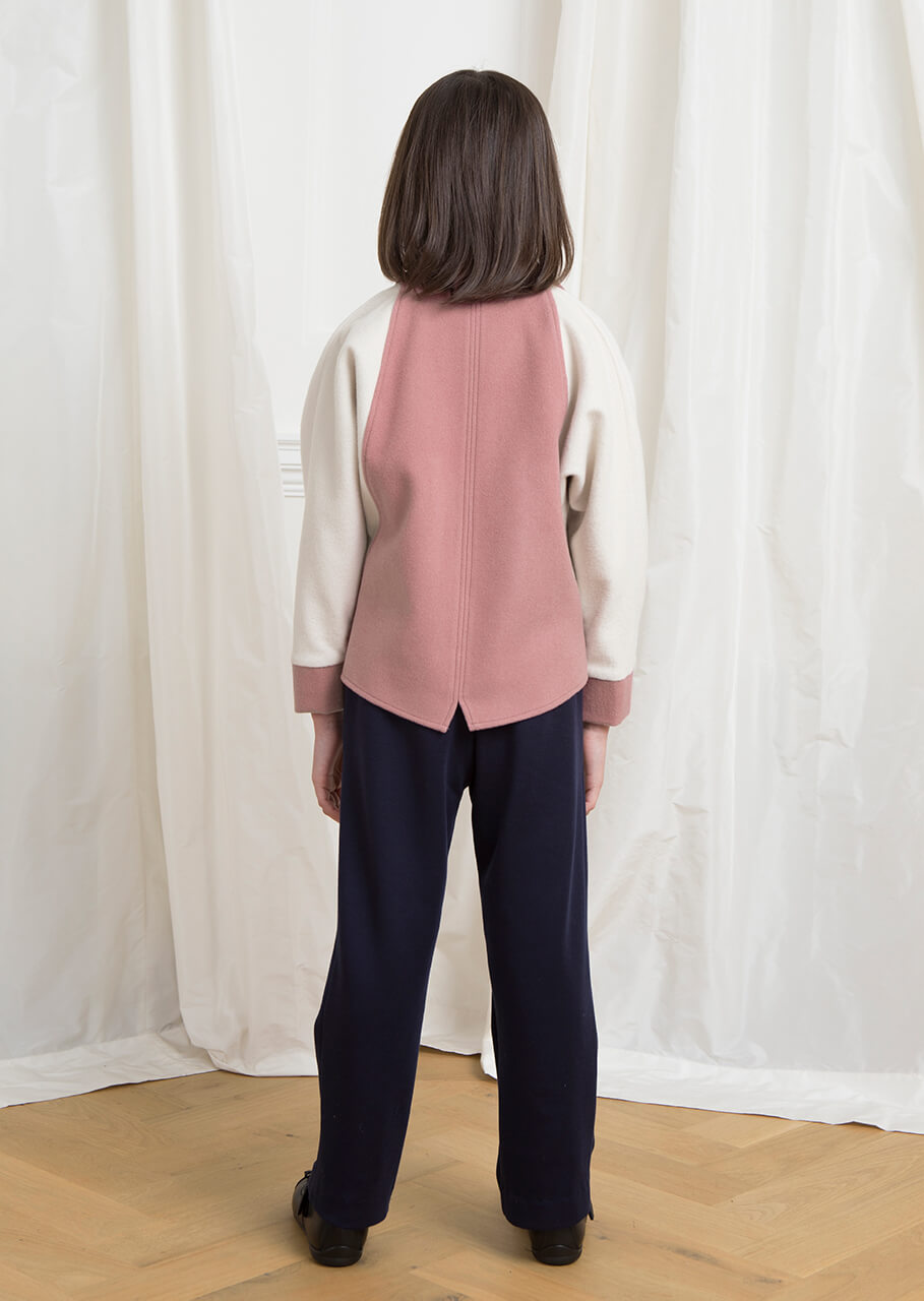 Owa Yurika Cara girls pink wool jacket
