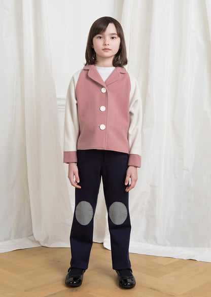 Owa Yurika Cara girls pink wool jacket