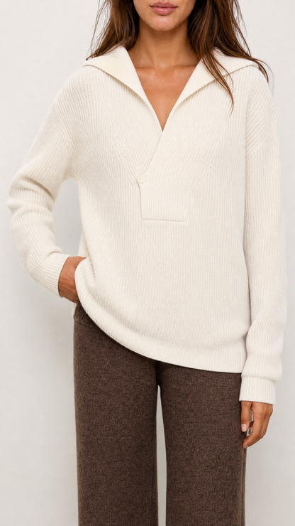 Quinn Cashmere Blend Sweater - Winter White